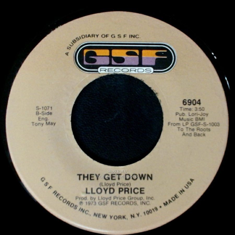 Lloyd Price - Trying To Slip (Away) / They Get Down side B