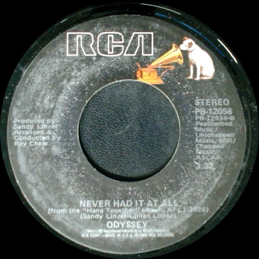 Odyssey - Hang Together / Never Had It At All side B