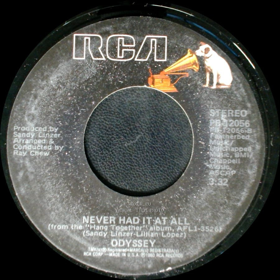 Odyssey - Hang Together / Never Had It At All side B