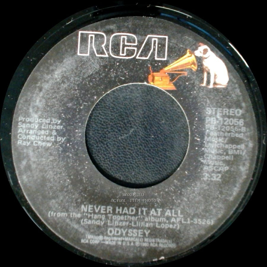 Odyssey - Hang Together / Never Had It At All side B