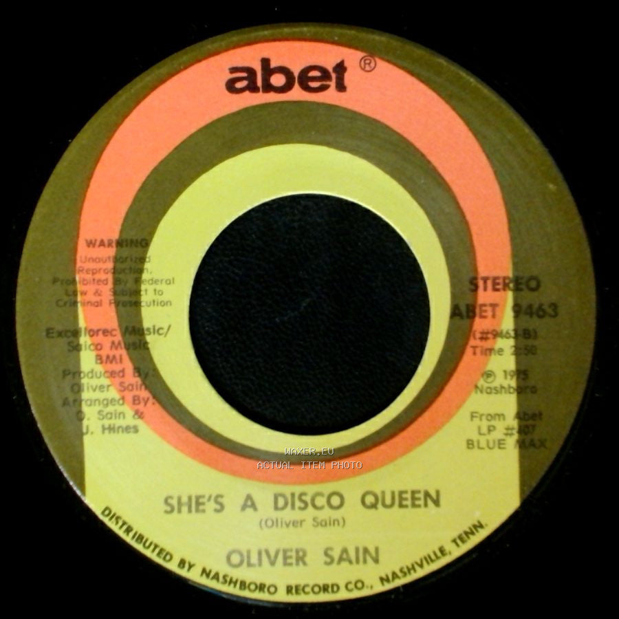Oliver Sain - She's A Disco Queen / Party Hearty side A