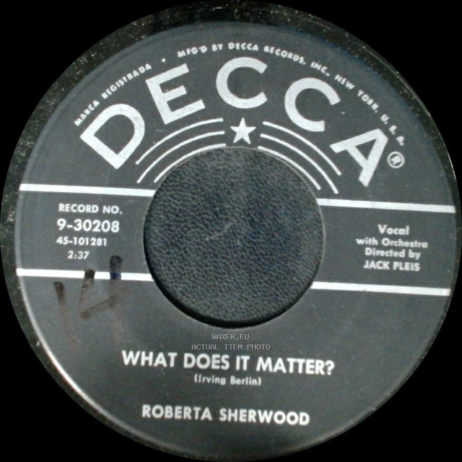 Roberta Sherwood - What Does It Matter? / The Sham Rock side A