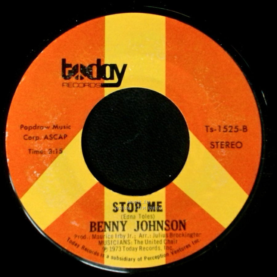 Benny Johnson - Stop Me / Visions Of Paradise side A