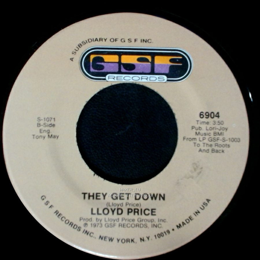 Lloyd Price - Trying To Slip (Away) / They Get Down side B