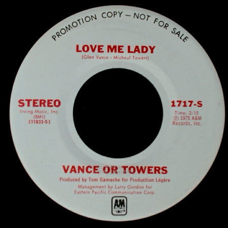 Vance Or Towers - Do Whatever We Want / Love Me Lady side B