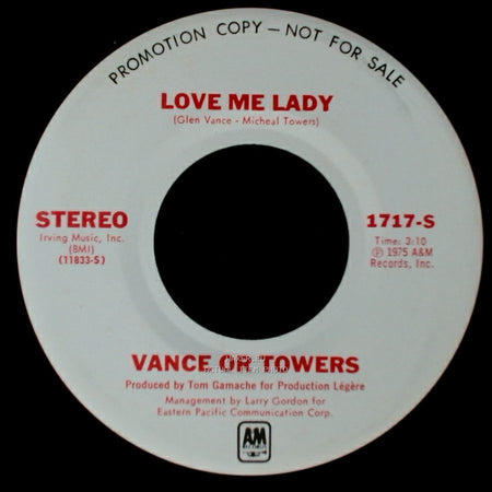 Vance Or Towers - Do Whatever We Want / Love Me Lady side A