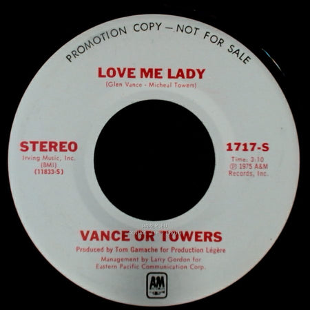 Vance Or Towers - Do Whatever We Want / Love Me Lady side B