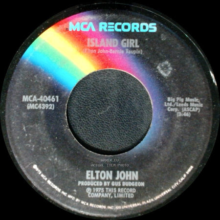 Elton John - Sugar On The Floor / Island Girl side B