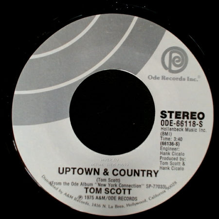 Tom Scott - Appolonia (Foxtrata) / Uptown & Country side B