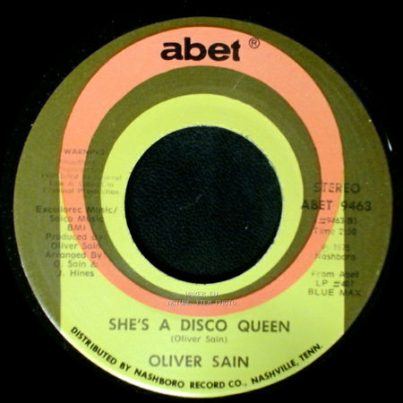 Oliver Sain - She's A Disco Queen / Party Hearty side A