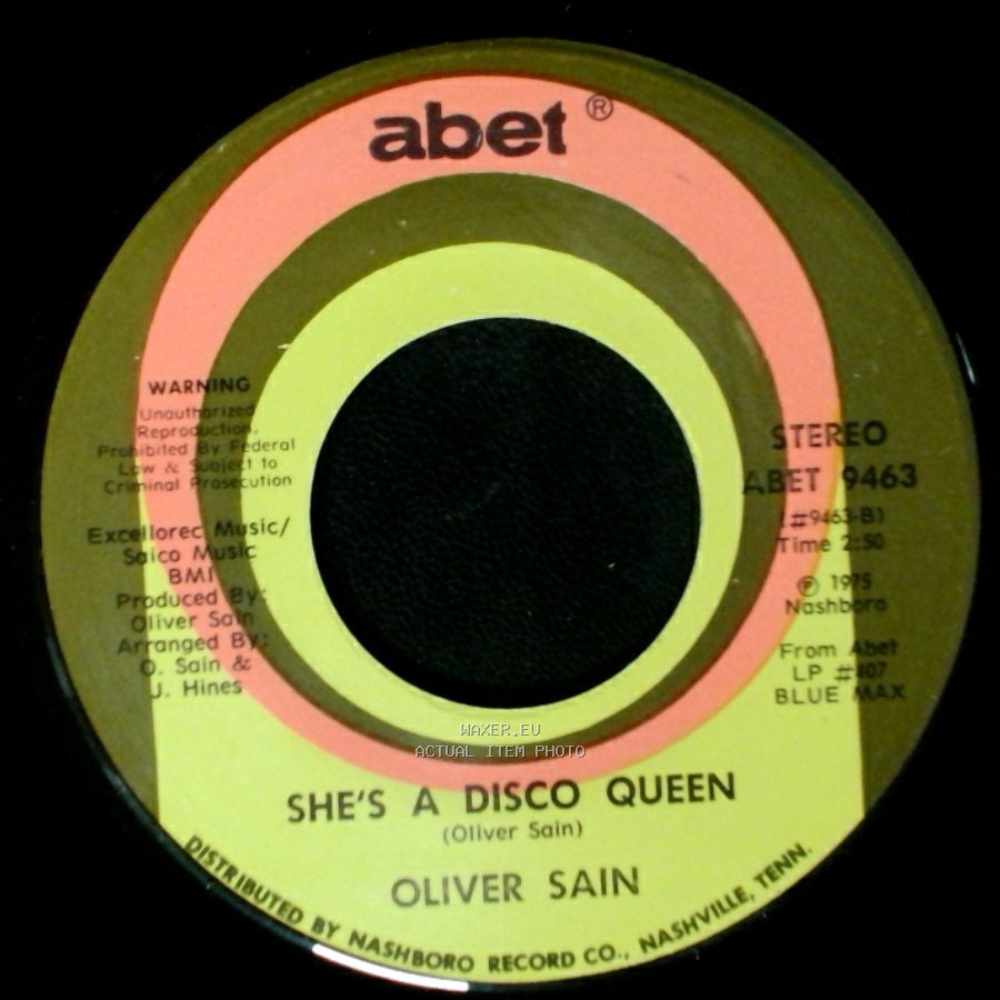 Oliver Sain - She's A Disco Queen / Party Hearty side B