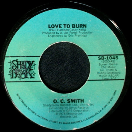 O. C. Smith - Give Me Time / Love To Burn side B