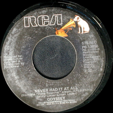 Odyssey - Hang Together / Never Had It At All side A