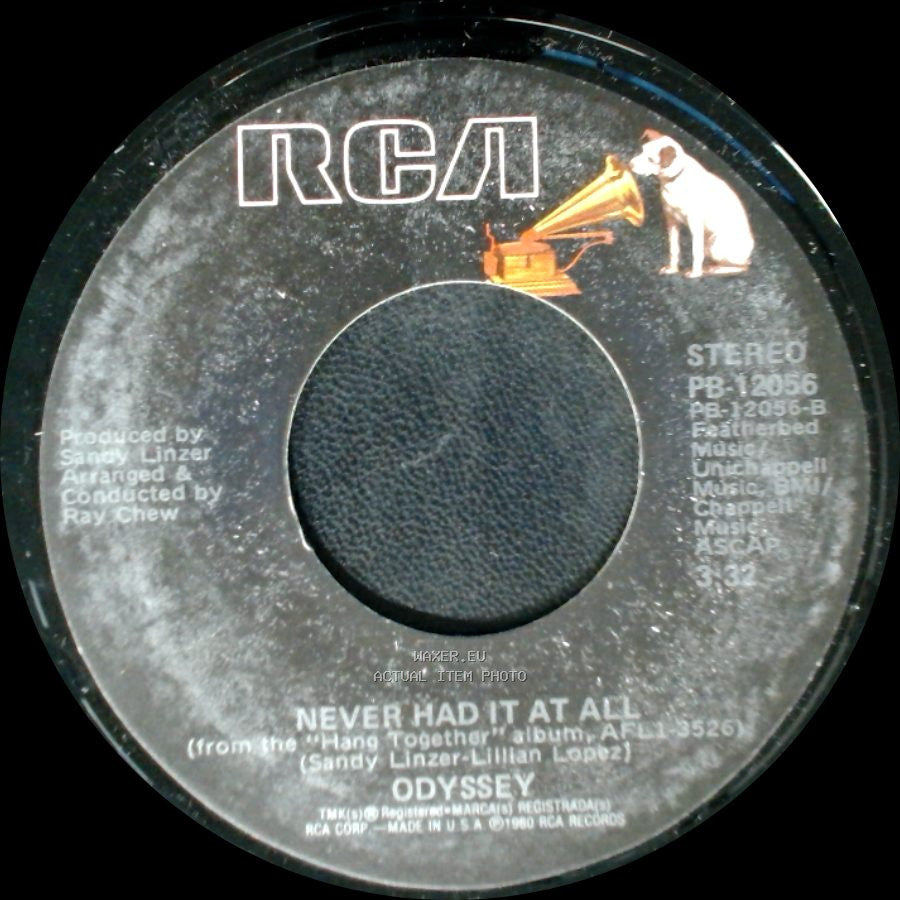 Odyssey - Hang Together / Never Had It At All side B