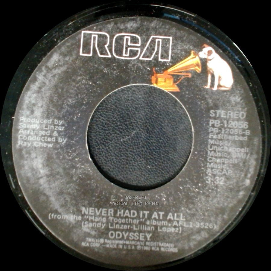 Odyssey - Hang Together / Never Had It At All side A