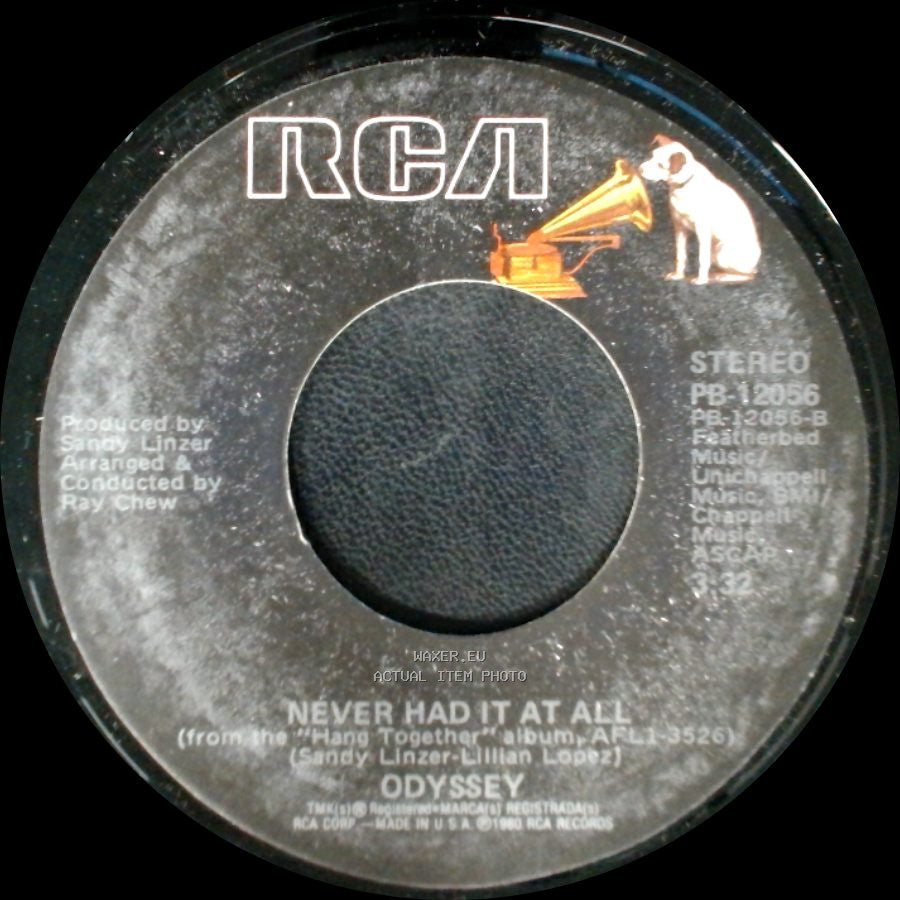 Odyssey - Hang Together / Never Had It At All side B