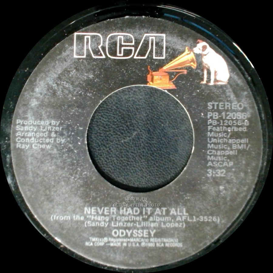Odyssey - Hang Together / Never Had It At All side B