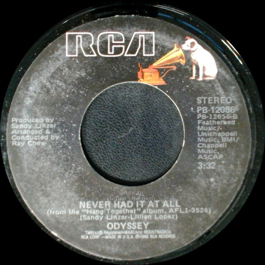 Odyssey - Hang Together / Never Had It At All side B