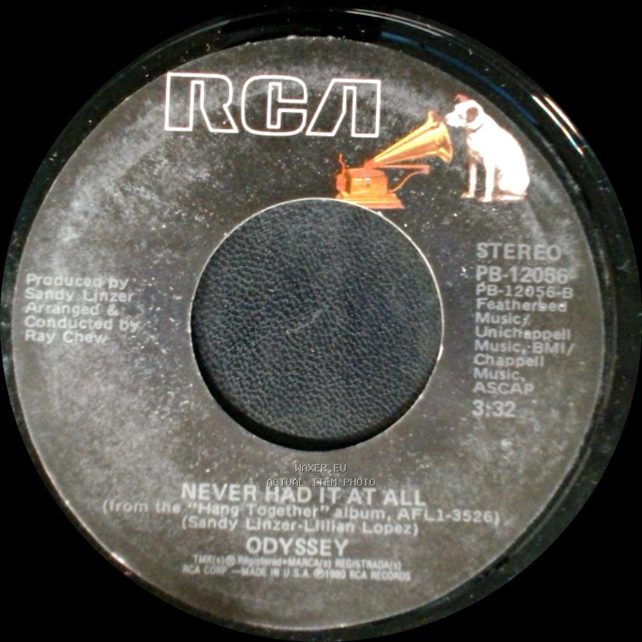 Odyssey - Hang Together / Never Had It At All side A