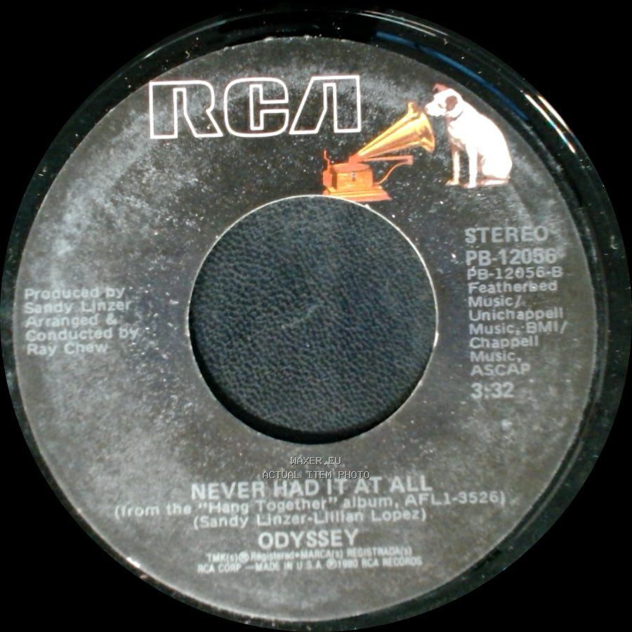 Odyssey - Hang Together / Never Had It At All side B