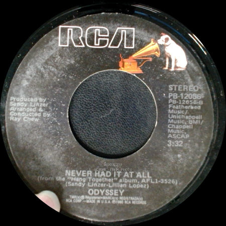 Odyssey - Hang Together / Never Had It At All side A