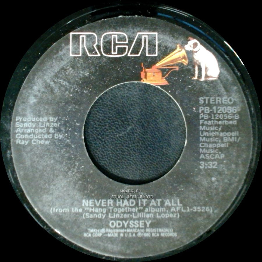 Odyssey - Hang Together / Never Had It At All side B