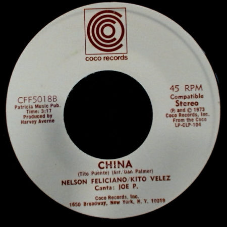 Nelson Feliciano / Kito Velez - Me Duele El Corazon / China side B