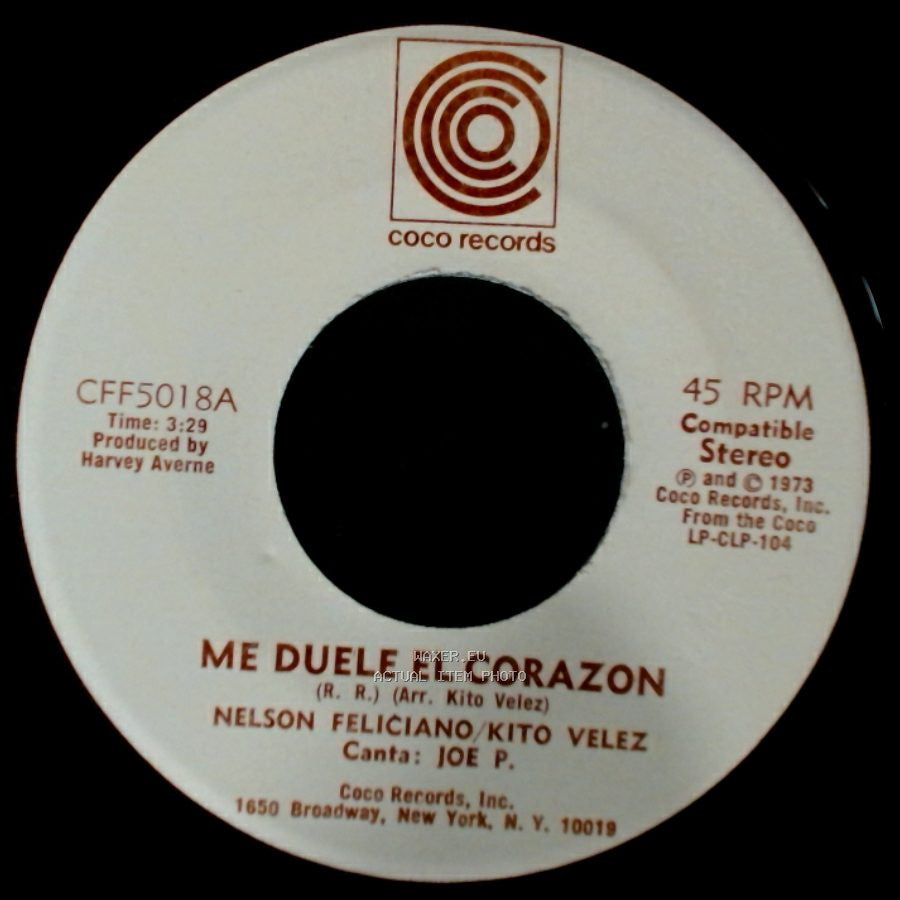 Nelson Feliciano / Kito Velez - Me Duele El Corazon / China side A