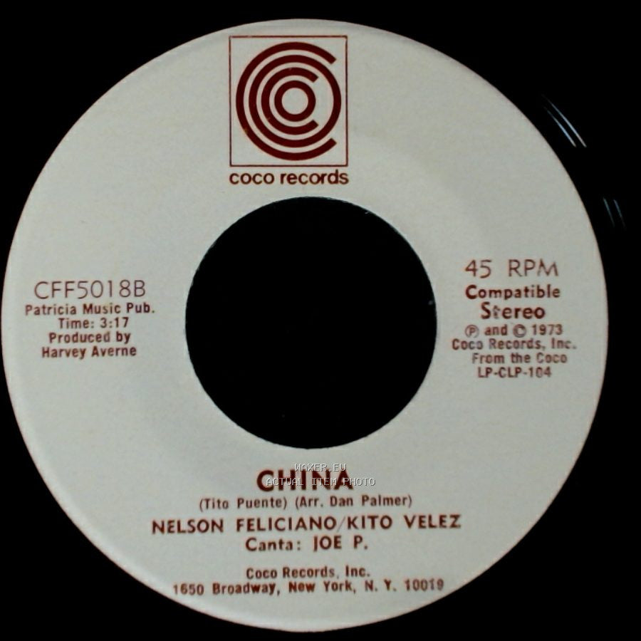 Nelson Feliciano / Kito Velez - Me Duele El Corazon / China side B