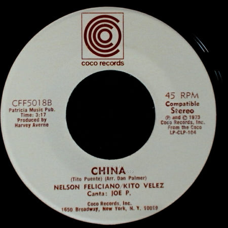 Nelson Feliciano / Kito Velez - Me Duele El Corazon / China side B