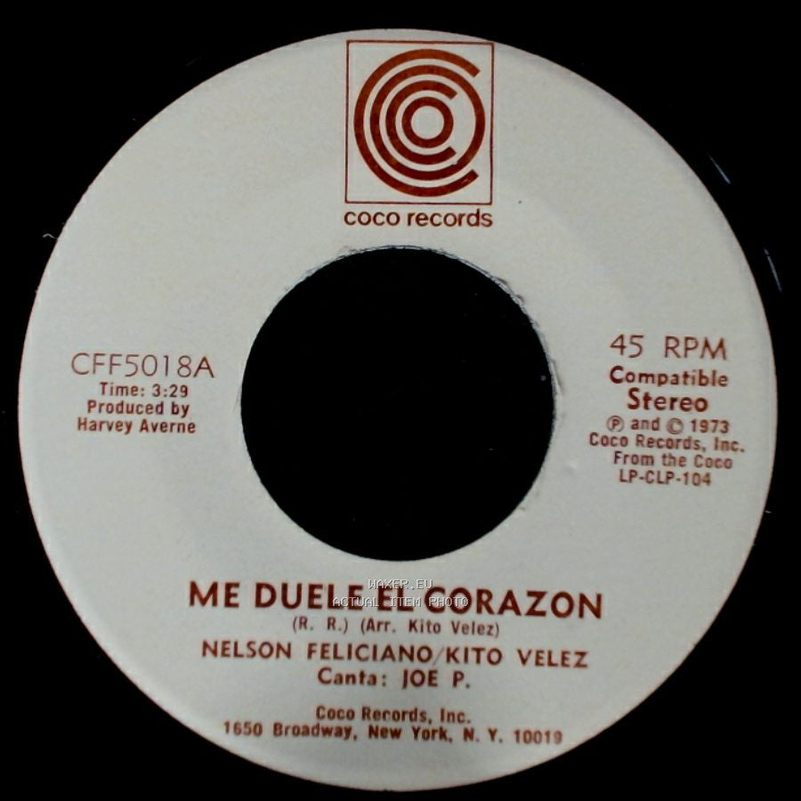 Nelson Feliciano / Kito Velez - Me Duele El Corazon / China side A