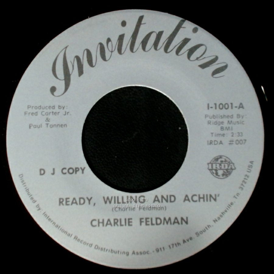 Charlie Feldman - Ready, Willing And Achin' / Ready, Willing And Achin' side A