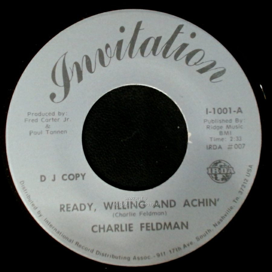 Charlie Feldman - Ready, Willing And Achin' / Ready, Willing And Achin' side A