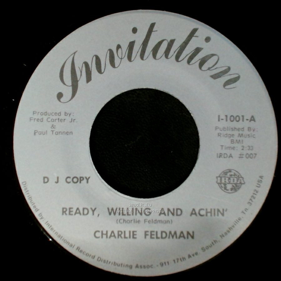 Charlie Feldman - Ready, Willing And Achin' / Ready, Willing And Achin' side B