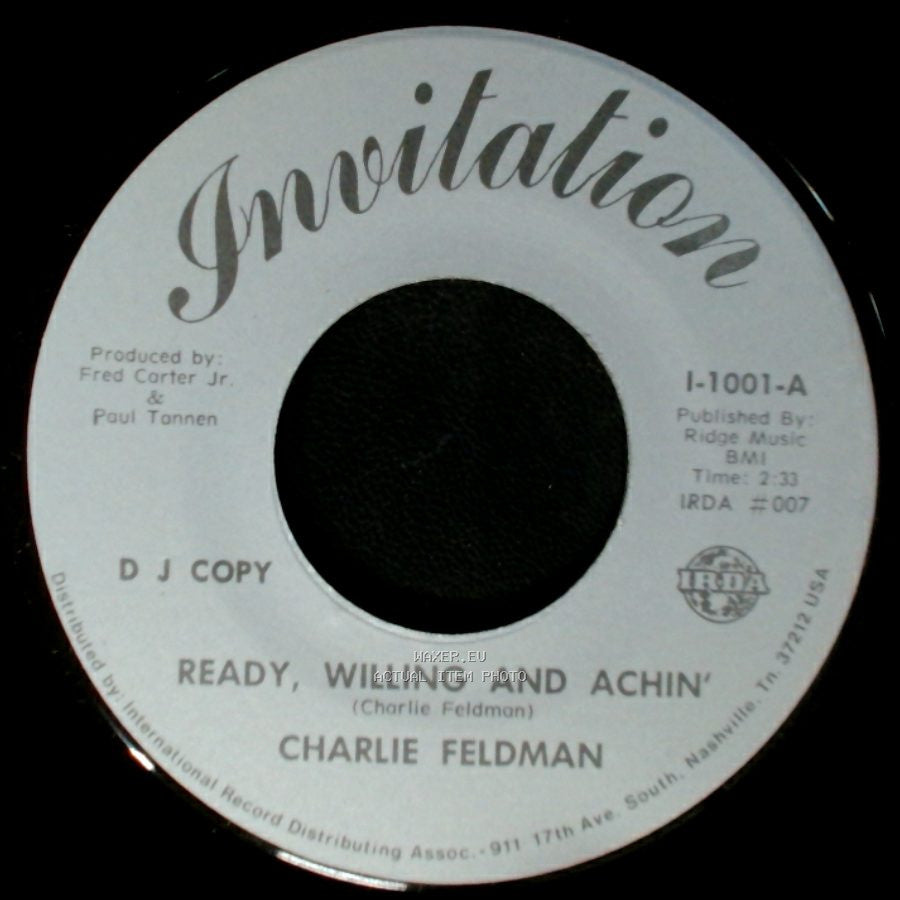 Charlie Feldman - Ready, Willing And Achin' / Ready, Willing And Achin' side A