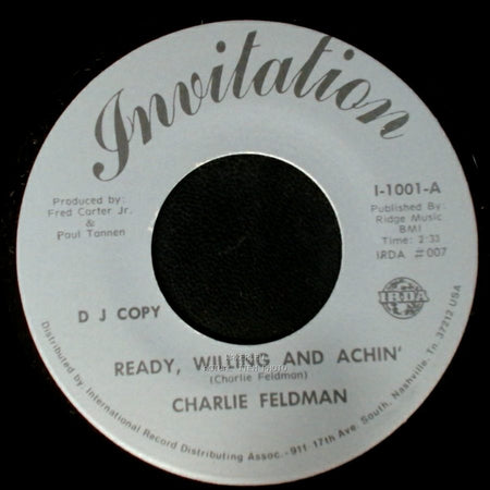 Charlie Feldman - Ready, Willing And Achin' / Ready, Willing And Achin' side B