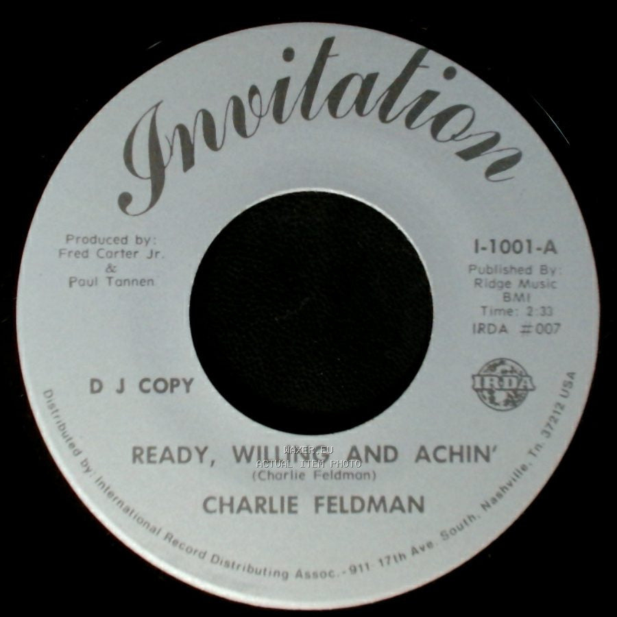 Charlie Feldman - Ready, Willing And Achin' / Ready, Willing And Achin' side A