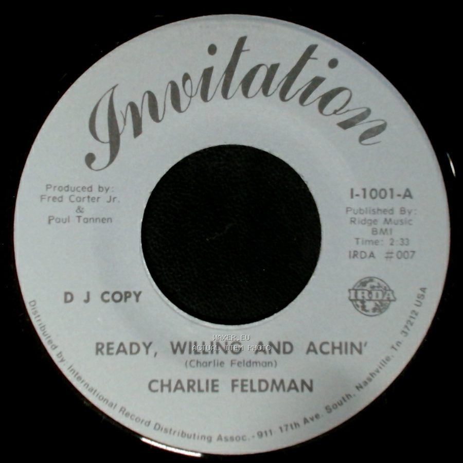 Charlie Feldman - Ready, Willing And Achin' / Ready, Willing And Achin' side B