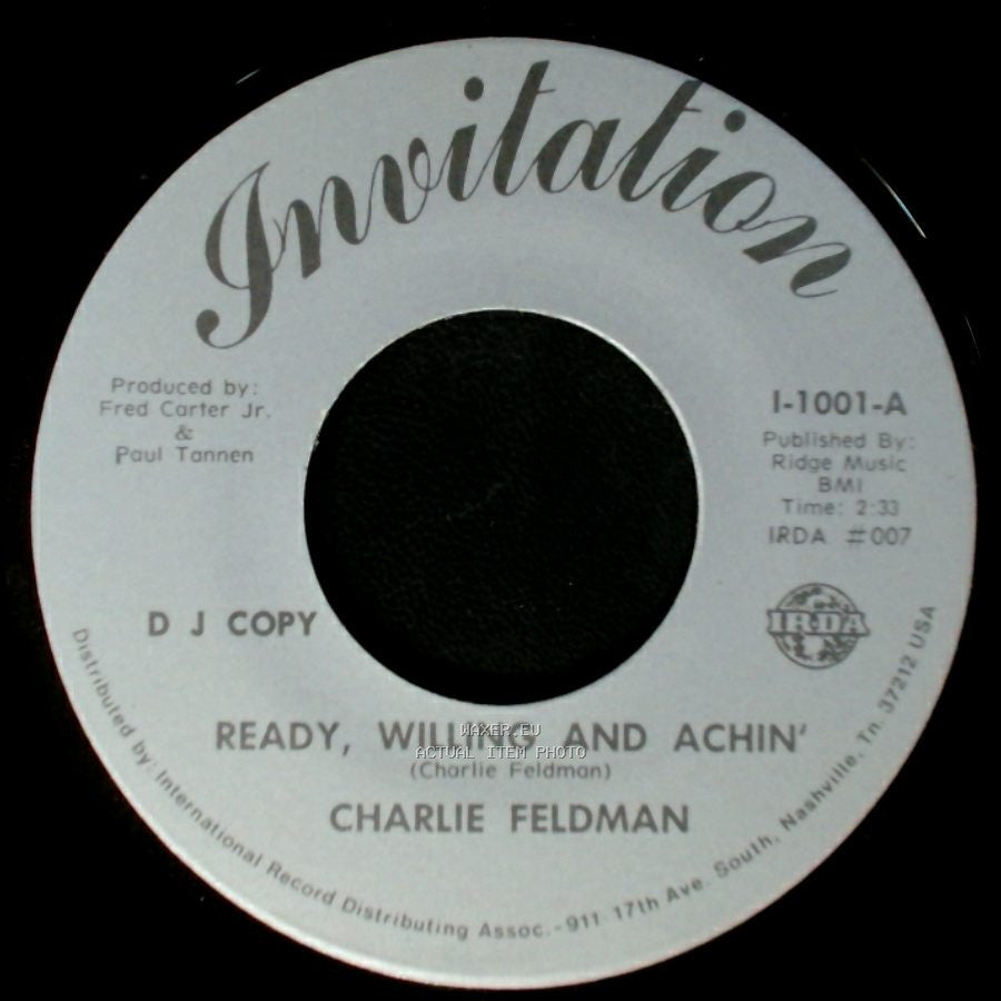 Charlie Feldman - Ready, Willing And Achin' / Ready, Willing And Achin' side A