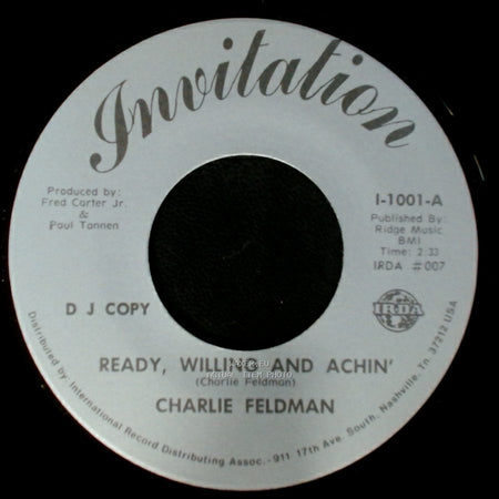 Charlie Feldman - Ready, Willing And Achin' / Ready, Willing And Achin' side B