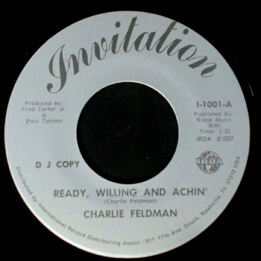 Charlie Feldman - Ready, Willing And Achin' / Ready, Willing And Achin' side A