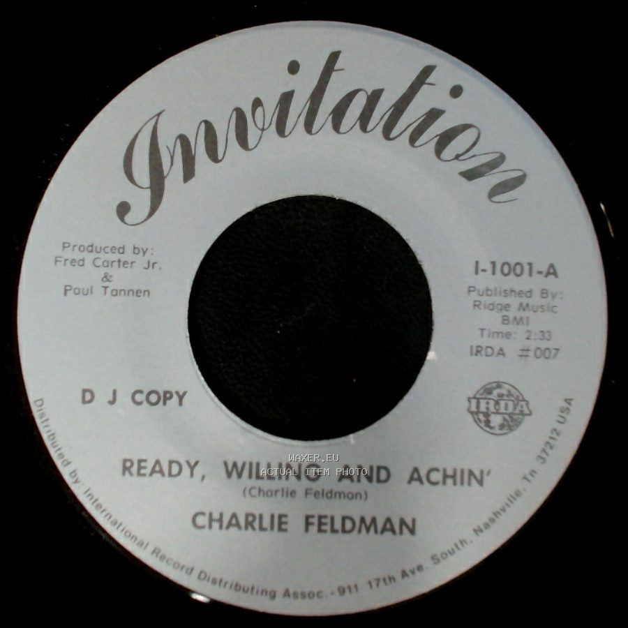 Charlie Feldman - Ready, Willing And Achin' / Ready, Willing And Achin' side B