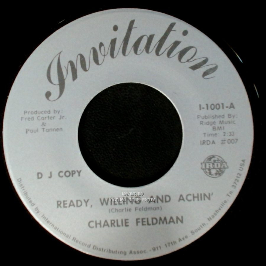 Charlie Feldman - Ready, Willing And Achin' / Ready, Willing And Achin' side A