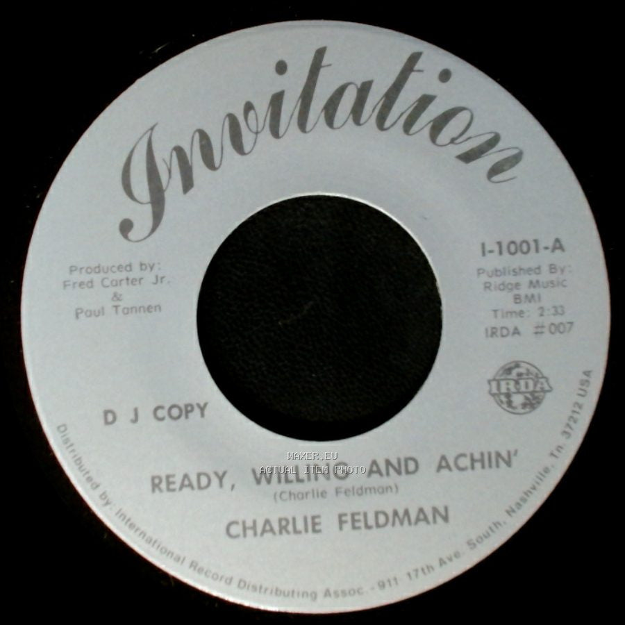 Charlie Feldman - Ready, Willing And Achin' / Ready, Willing And Achin' side A