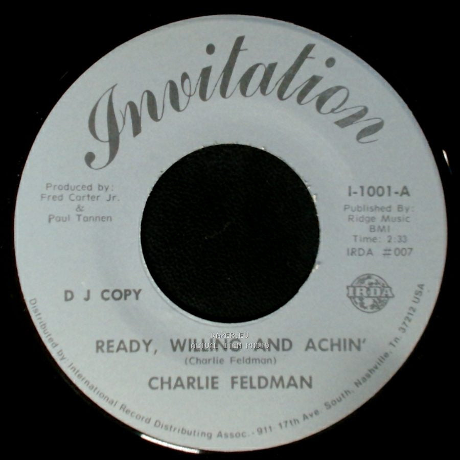 Charlie Feldman - Ready, Willing And Achin' / Ready, Willing And Achin' side B