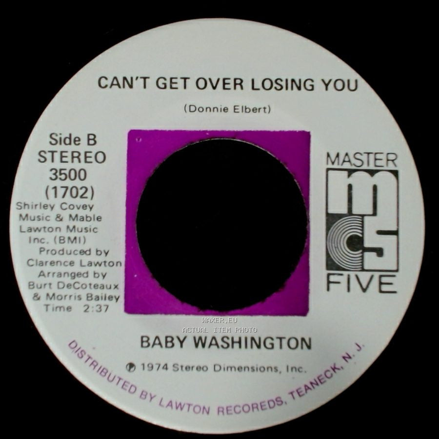 Baby Washington - Care Free / Can't Get Over Losing You side B
