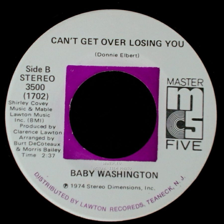 Baby Washington - Care Free / Can't Get Over Losing You side B