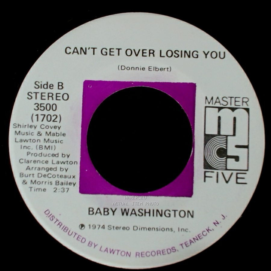Baby Washington - Care Free / Can't Get Over Losing You side B