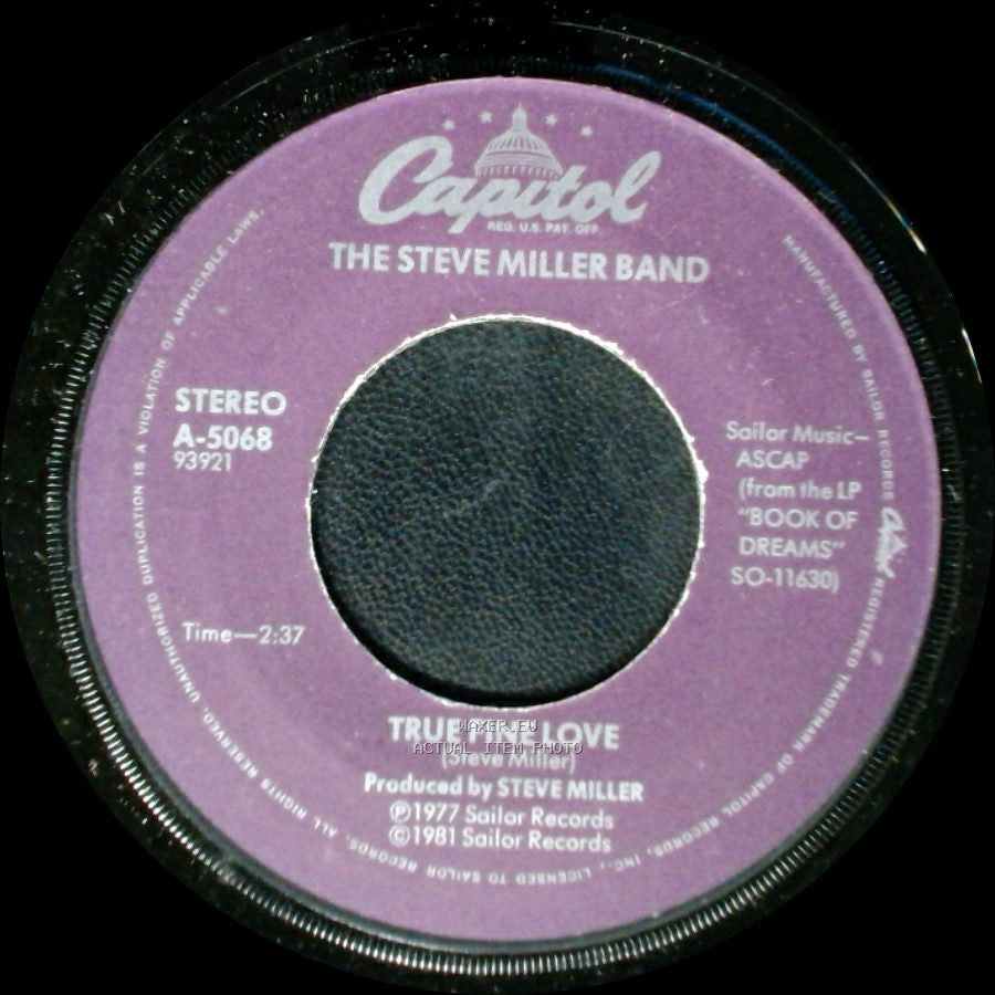 The Steve Miller Band - Heart Like A Wheel / True Fine Love side B