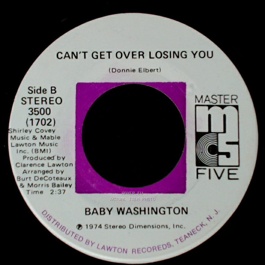 Baby Washington - Care Free / Can't Get Over Losing You side B